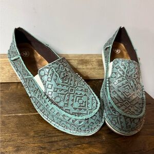 Ariat Women's Teal Geometric Loafers